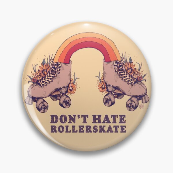 Item preview, Don't Hate Rollerskate - Retro 70s Illustration - Color Variation 3 designed and sold by chrystakay.