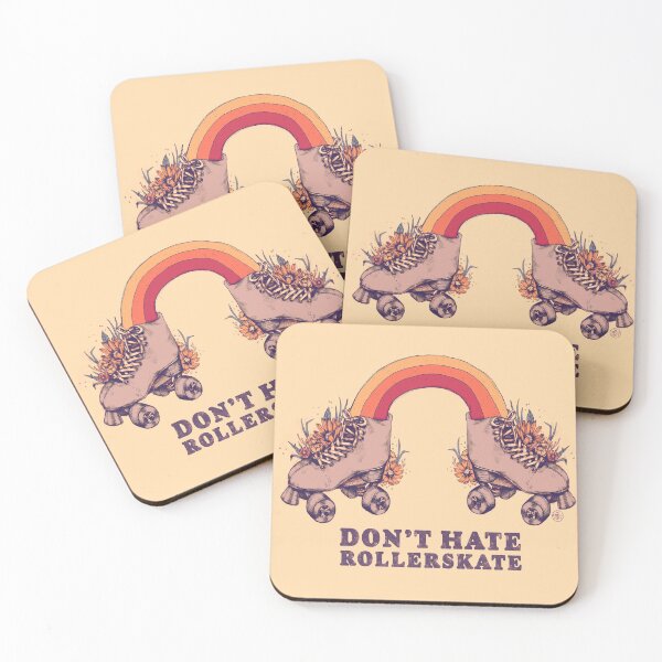 Item preview, Don't Hate Rollerskate - Retro 70s Illustration - Color Variation 3 designed and sold by chrystakay.