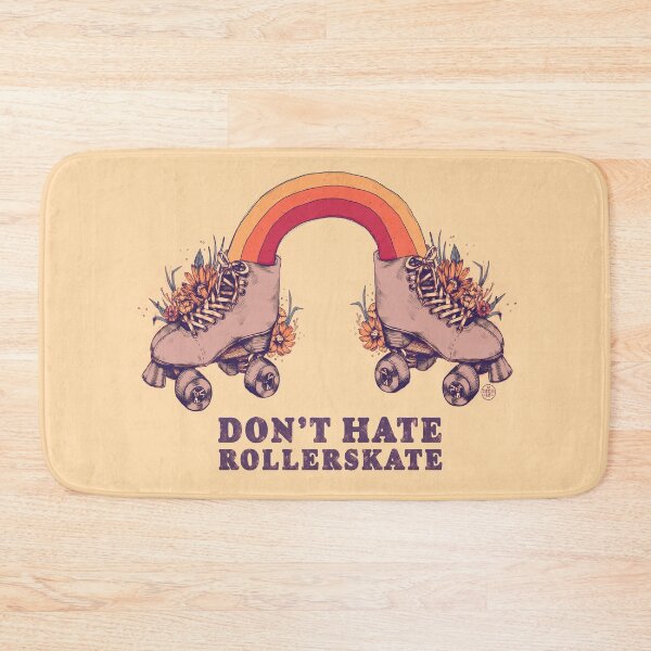 Item preview, Don't Hate Rollerskate - Retro 70s Illustration - Color Variation 3 designed and sold by chrystakay.