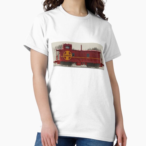 Santa Fe Red Caboose Selective Color Vignette Classic T-Shirt