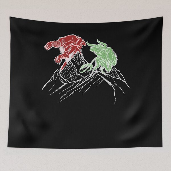 Item preview, Stock market bull fights bear designed and sold by RJ-Art.