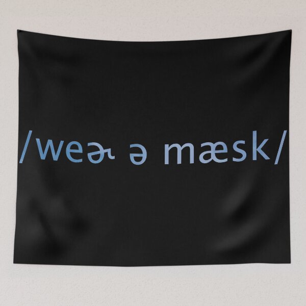 Item preview, Sky Blue Wear a Mask but in IPA designed and sold by sporadicdoodlin.