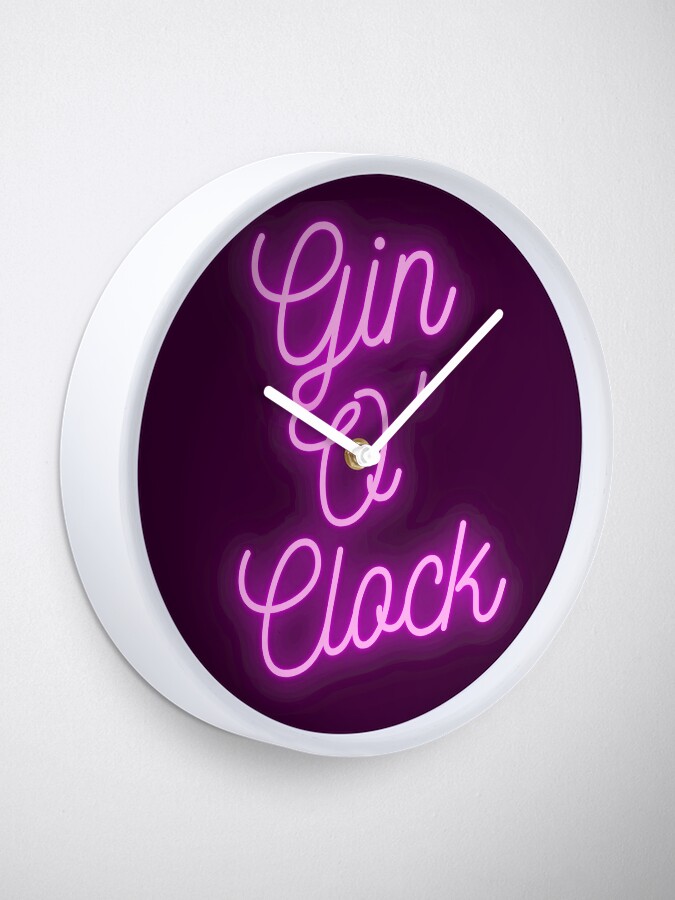 Thumbnail 1 of 4, Clock, Gin O'Clock designed and sold by BosunDesigns.