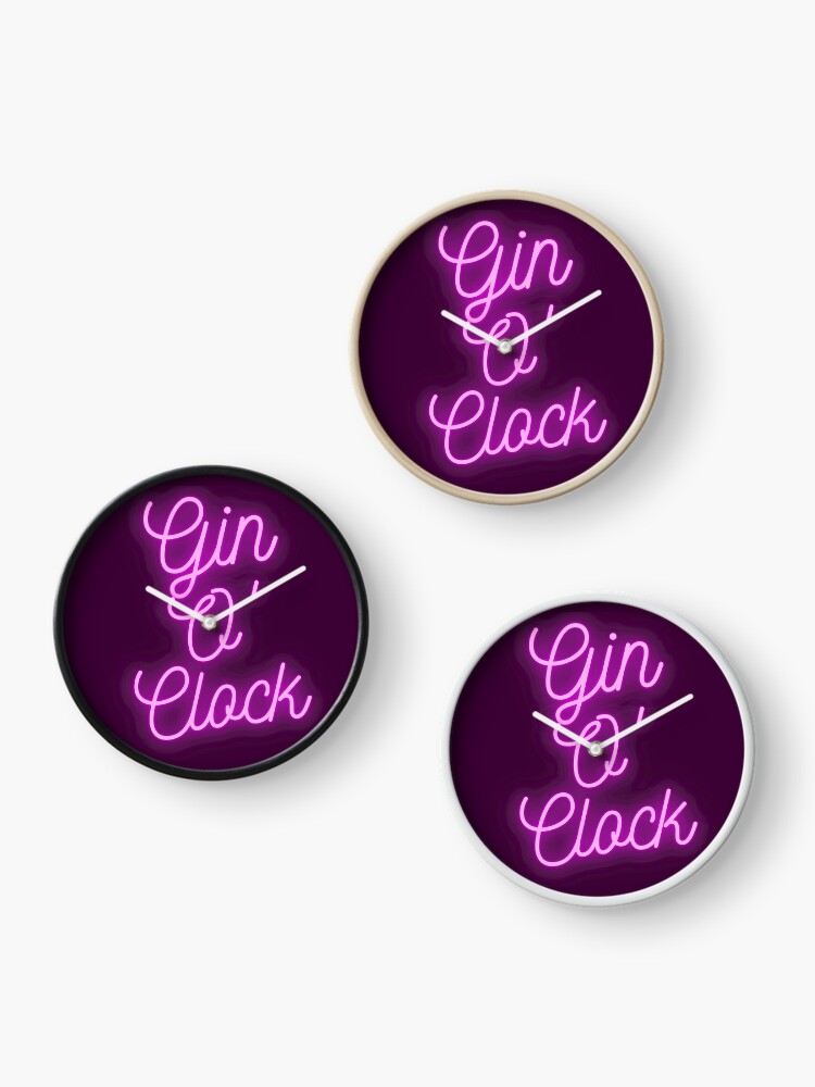 Thumbnail 3 of 4, Clock, Gin O'Clock designed and sold by BosunDesigns.