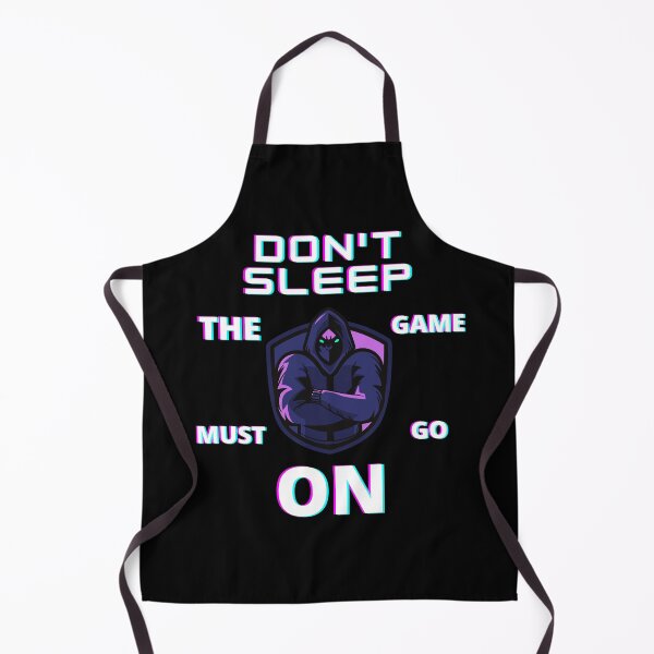 Item preview, DON'T SLEEP THE GAME MUST GO ON gaming, assassin, hood, geek, purple, shield, 3d, funny designed and sold by NiceSign.