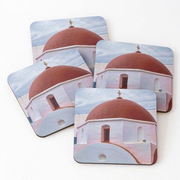 Artikelvorschau, Kleine Kirche mit Terrakotta-Haube in Mykonos Griechenland entworfen und verkauft von Warren Paul Harris.