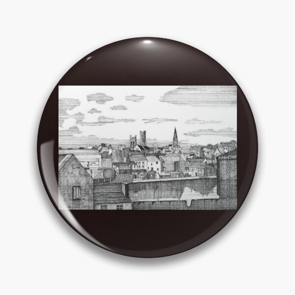 Item preview, 124 - ATHLONE FROM THE CASTLE - DAVE EDWARDS - INK - 1986 designed and sold by BLYTHART.
