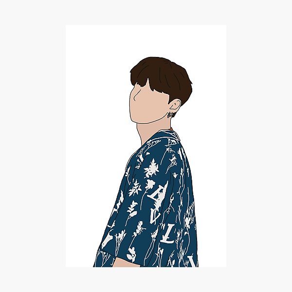 Jimin Dynamite Line Art Photographic Print By Serendipitousmt Redbubble