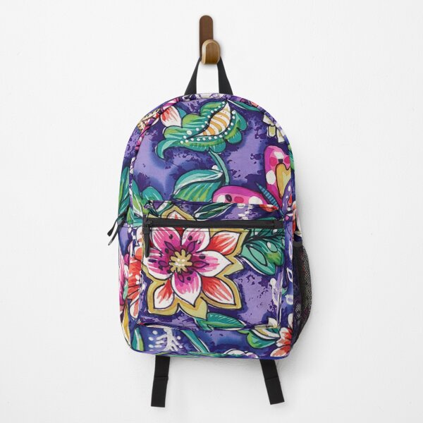 Item preview, Butterfly Floral on Purple Ground designed and sold by Leslie Rogers Todder.