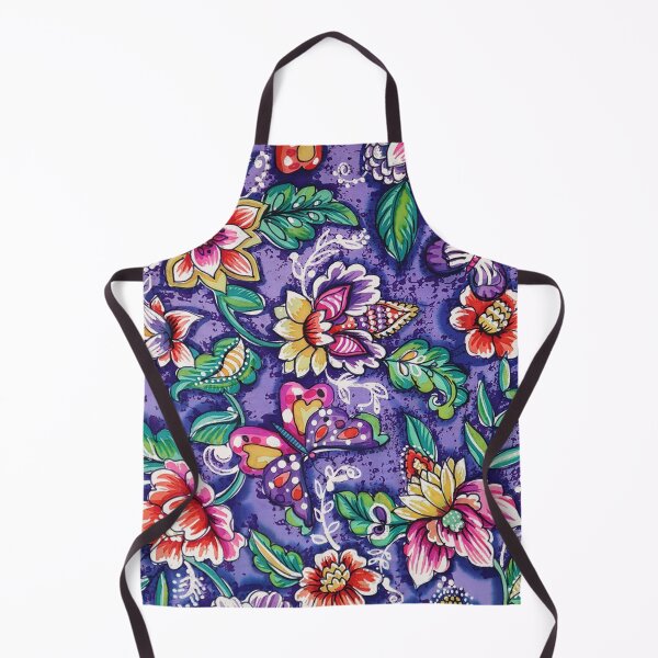 Item preview, Butterfly Floral on Purple Ground designed and sold by Leslie Rogers Todder.