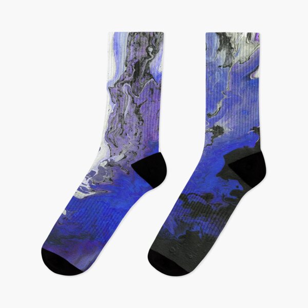 Item preview, Blue Purple Marble Effect Fluid Art  designed and sold by xalexiart.