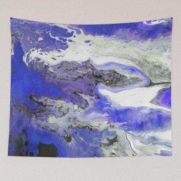 Item preview, Blue Purple Marble Effect Fluid Art designed and sold by xalexiart.