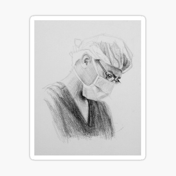 Item preview, Anesthetist - Drawing by Adelaide Artist Avril Thomas - South Australian Artist designed and sold by AvrilThomasart.