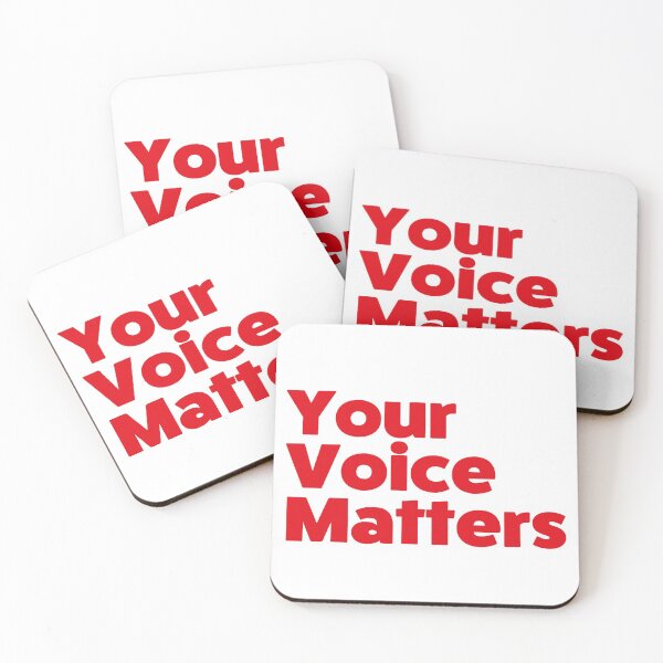 Item preview, Your Voice Matters Sticker (Red/White) designed and sold by mecprints.