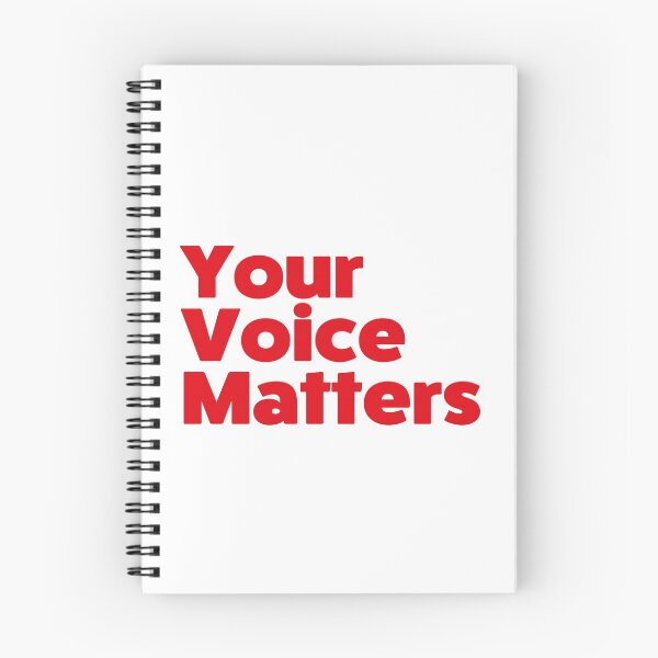 Item preview, Your Voice Matters Sticker (Red/White) designed and sold by mecprints.