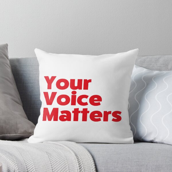 Item preview, Your Voice Matters Sticker (Red/White) designed and sold by mecprints.