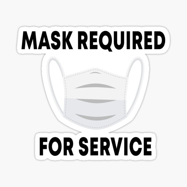 Item preview, mask required for service designed and sold by JustGift.