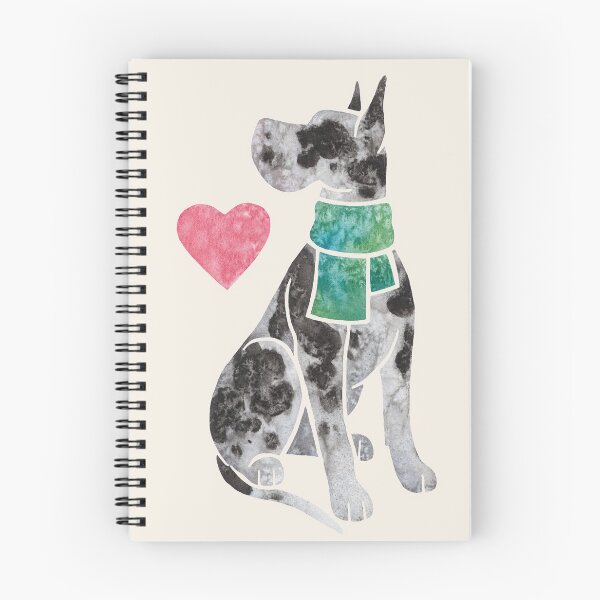 Artikelvorschau, Aquarell Deutsche Dogge (Harlekin) entworfen und verkauft von animalartbyjess.