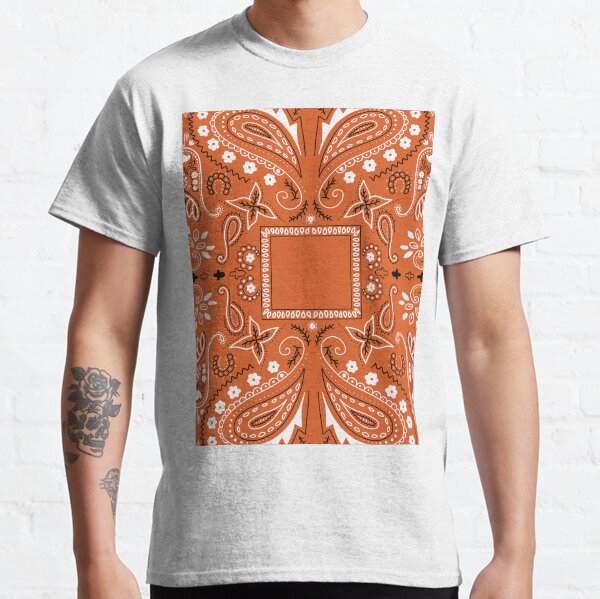 Orange Bandana Pattern T-Shirts for Sale | Redbubble