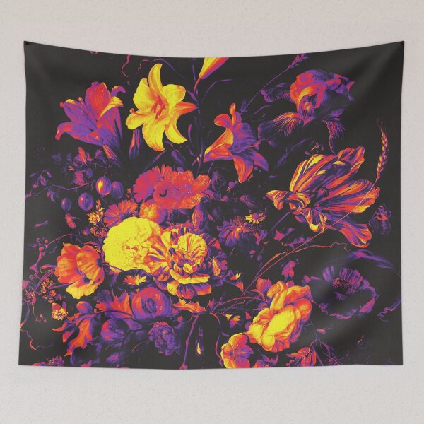 Item preview, Psychedelic Flowers Floral Pattern designed and sold by ind3finite.