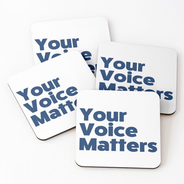 Item preview, Your Voice Matters Sticker (Blue) designed and sold by mecprints.