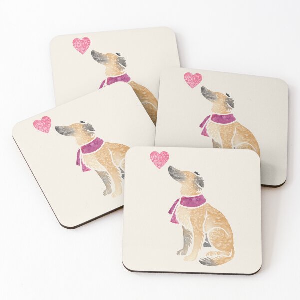 Item preview, Watercolour Longhaired Whippet designed and sold by animalartbyjess.