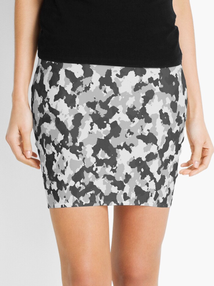 Camo skirt black and cheap white