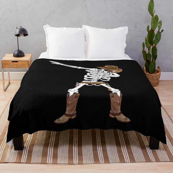Item preview, Dabbing Skeleton Cowboy Hat Boots Halloween Kids Boys Gift print designed and sold by BUBLTEES.
