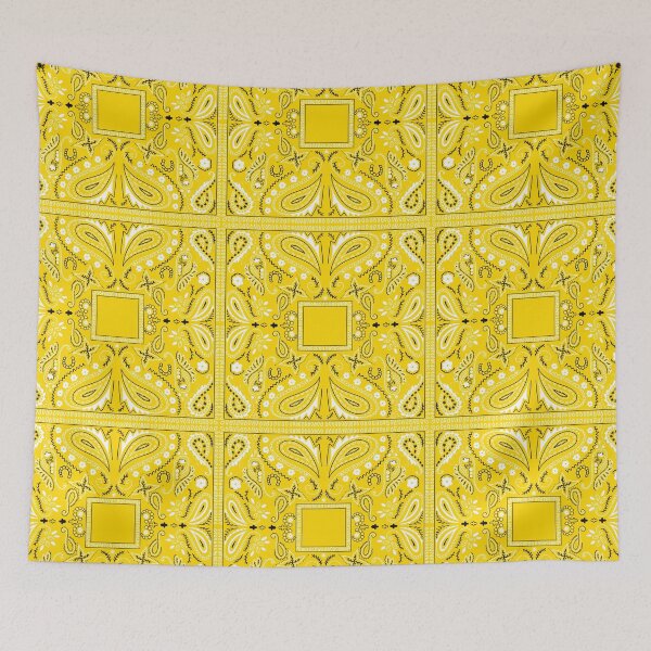 Item preview, Paisley bandana pattern yellow designed and sold by AfricanDesign.