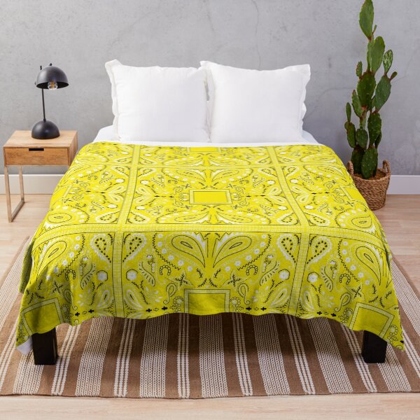 Item preview, Paisley bandana pattern yellow designed and sold by AfricanDesign.