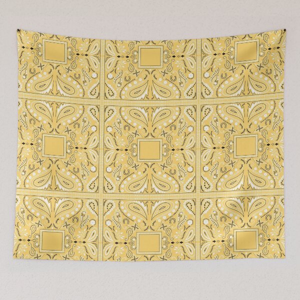 Item preview, Paisley bandana pattern yellow designed and sold by AfricanDesign.