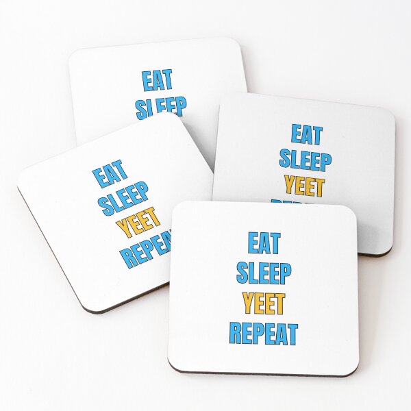 Item preview, Funny Eat Sleep Yeet Repeat (Yellow and Blue) designed and sold by Inspirationmotivation.