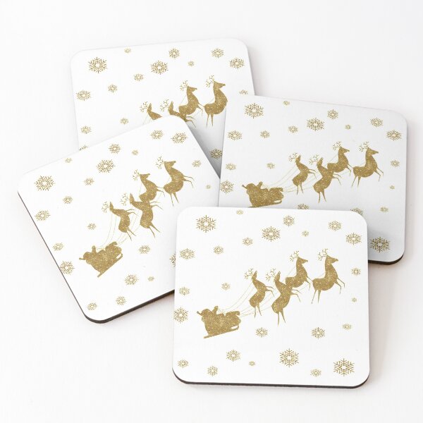 Item preview, Santa, sledge, reindeer and snowflakes-white designed and sold by oxoxoxo.