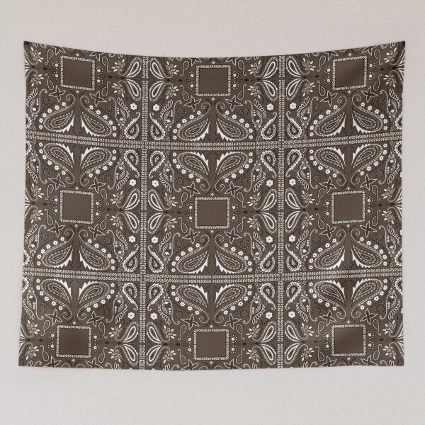 Item preview, Brown paisley bandana pattern brown designed and sold by AfricanDesign.
