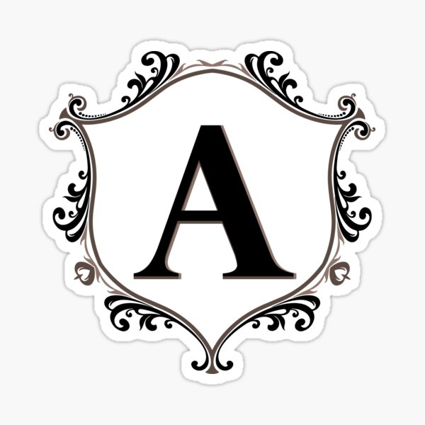 Fancy Letter A Stickers Redbubble