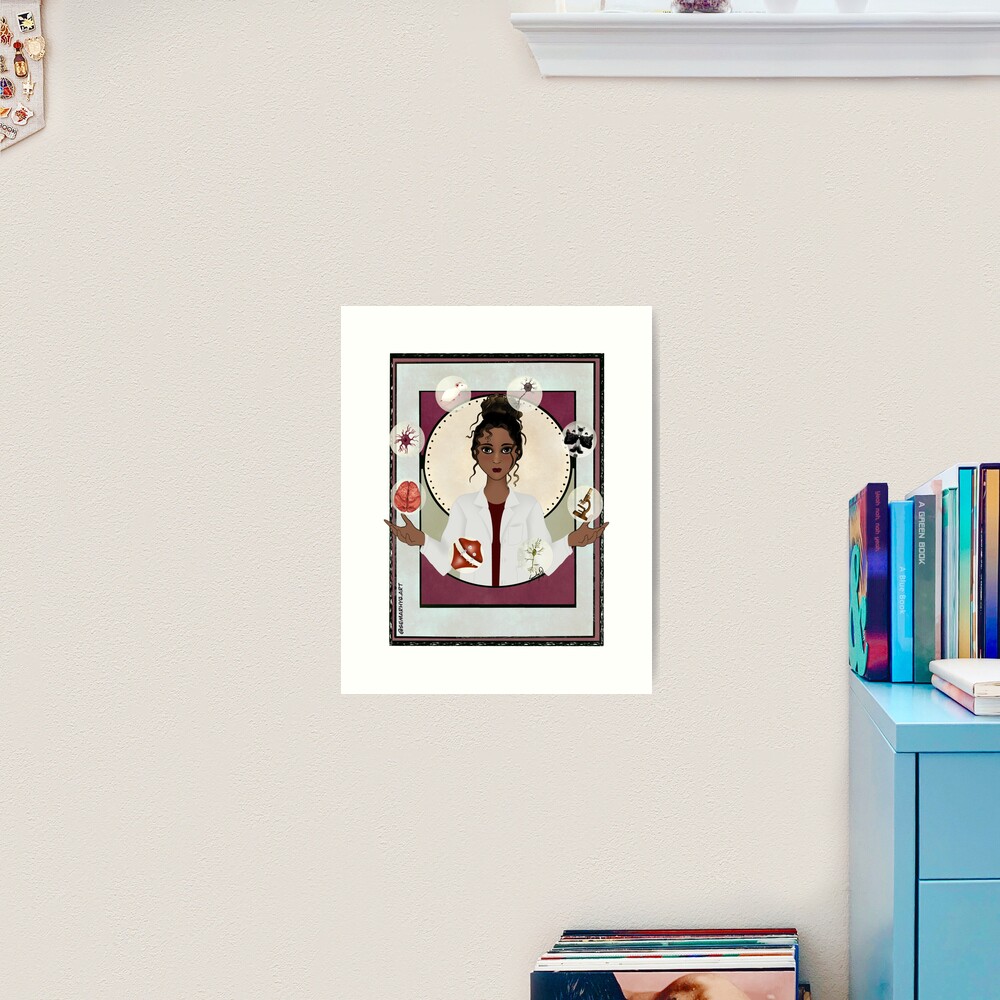 Woman in Neuroscience (the Juggler) Art Print