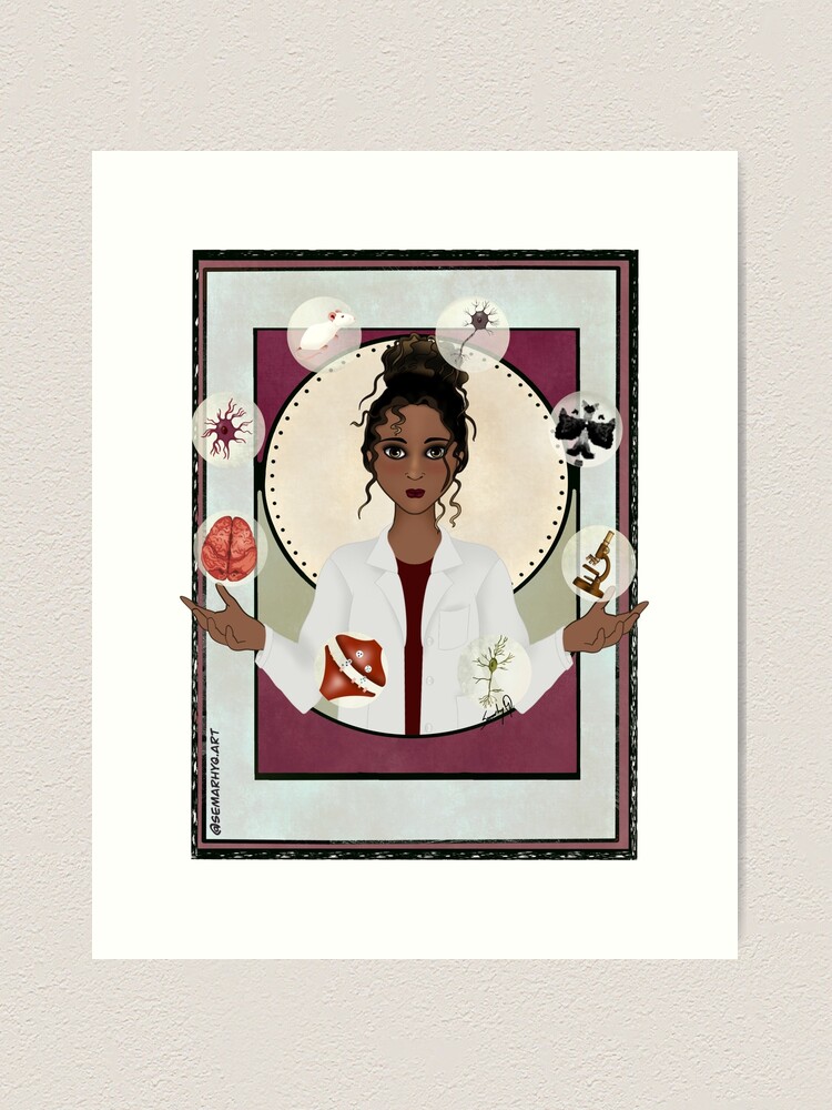 Alternate view of Woman in Neuroscience (the Juggler) Art Print