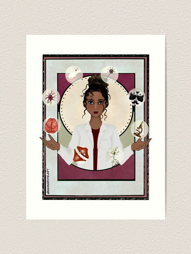 Alternate view of Woman in Neuroscience (the Juggler) Art Print