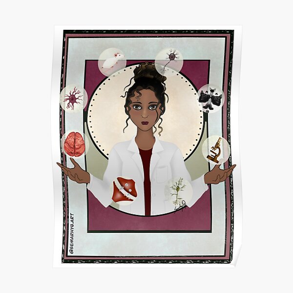 Woman in Neuroscience (the Juggler) Poster