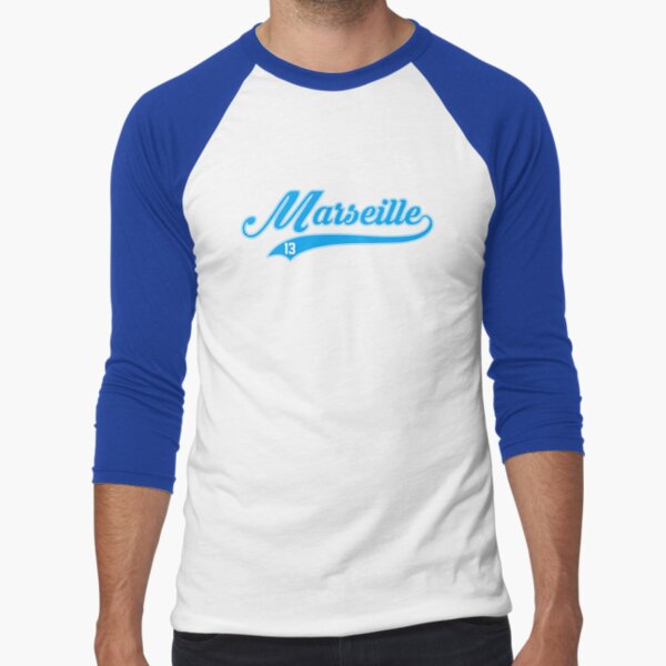 Marseille style de baseball T-shirt baseball manches ¾