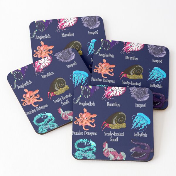 Item preview, Creatures of the Abyssal Plain Fish Grid designed and sold by Deadbirdkitsch.