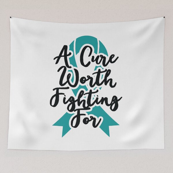 Item preview, A Cure Worth Fighting For - Ovarian Cancer Teal Ribbon designed and sold by NotEnoughSpoons.
