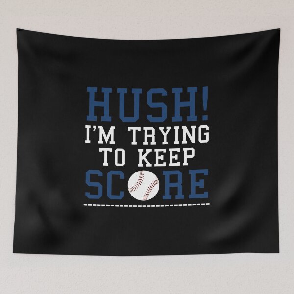 Item preview, Hush I'm Trying To Keep Score Funny Baseball Scorekeeper graphic designed and sold by nikkidawn74.