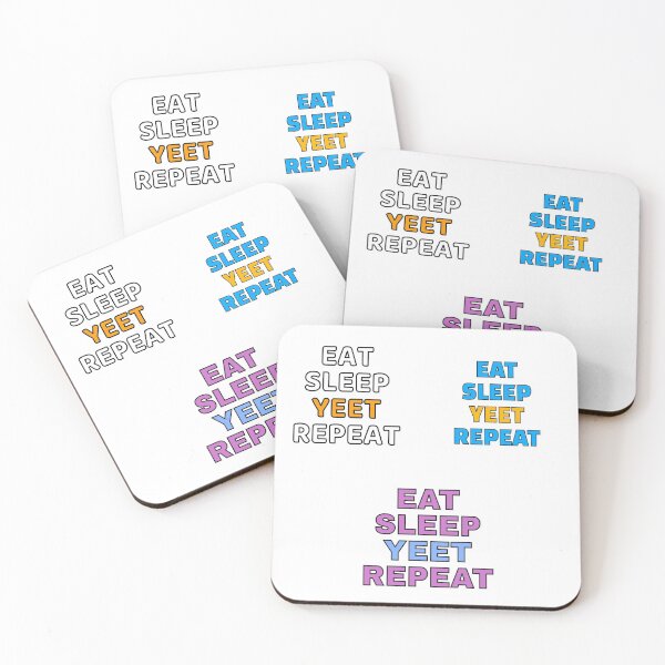 Item preview, eat sleep yeet repeat sticker pack designed and sold by Inspirationmotivation.