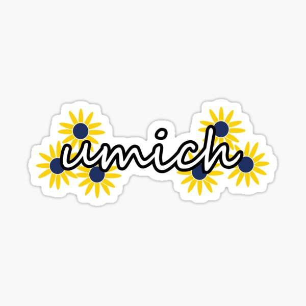 Umich yellow flowers Sticker