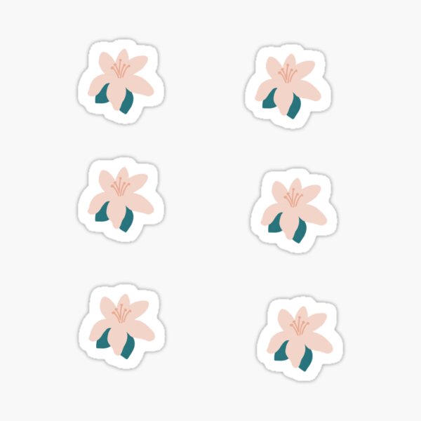 mini pink hibiscuses Sticker