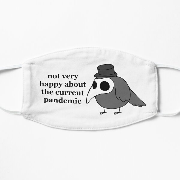 "Not Very Happy" Cute Plague Doctor Flat Mask