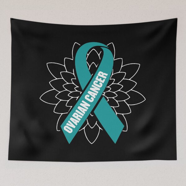 Item preview, Geometric Art White Mandala  - Ovarian Cancer Teal Ribbon designed and sold by NotEnoughSpoons.