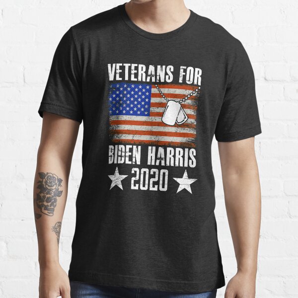 "Veterans For Biden Harris 2020 USA American Flag Patriotic" Tshirt