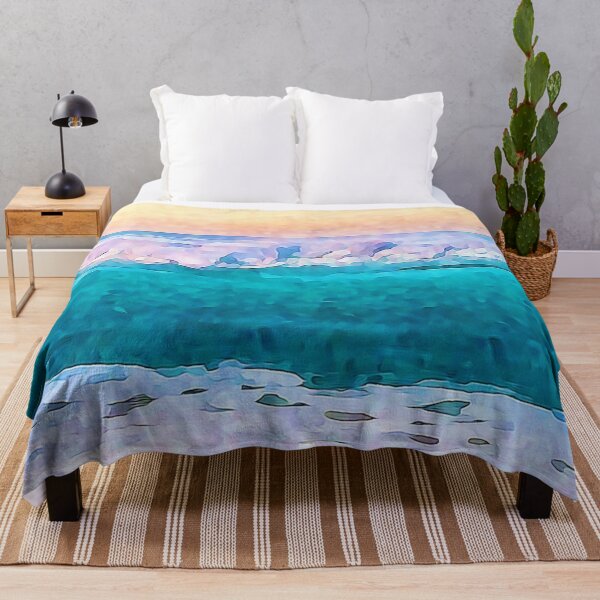 Item preview, Ocean Waves Impressionist Watercolor Style Art designed and sold by iASunshine.